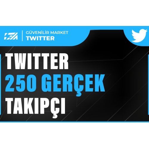  250 Twitter Gerçek Takipçi - HIZLI BÜYÜME